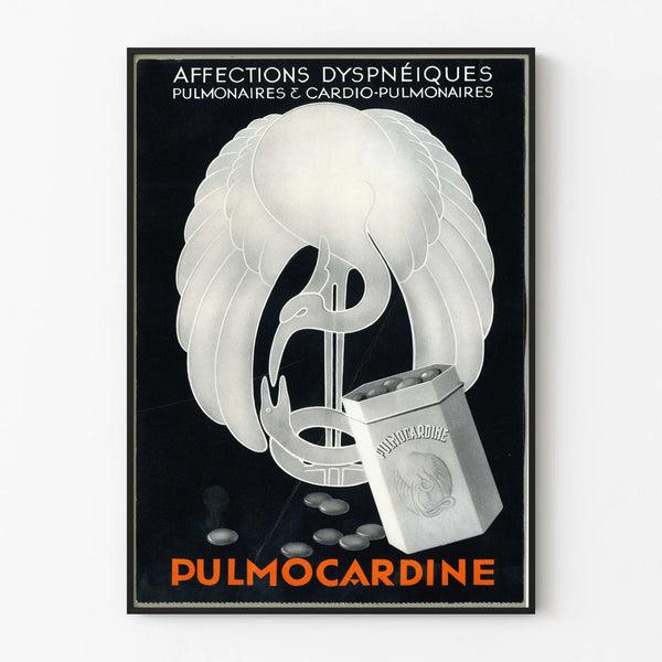 Vintage Medical Poster Pulmocardine - Pulmonary Health Wall Decoration