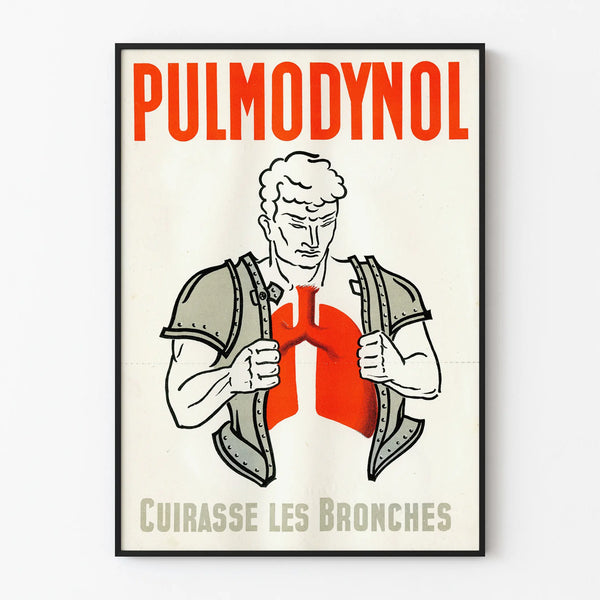 Vintage Poster Pulmodynol - Wall Decoration for Health and Bronchial Protection