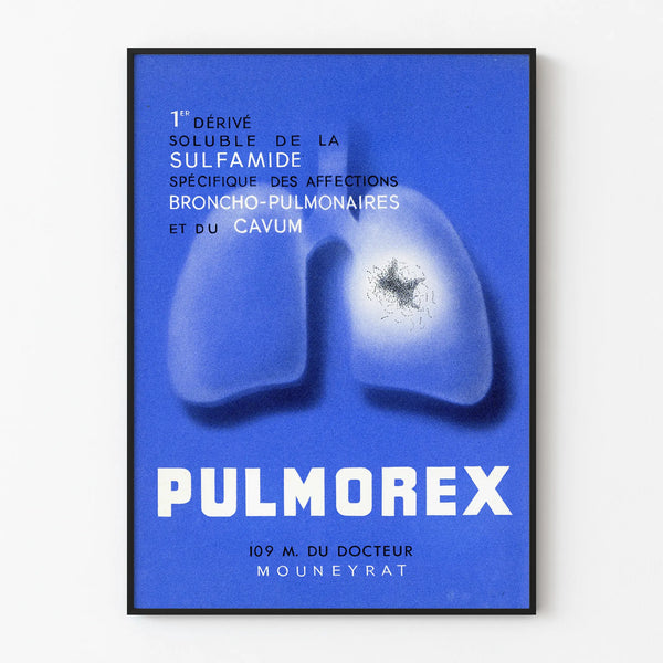 Vintage Pulmorex advertising poster for medical wall decoration