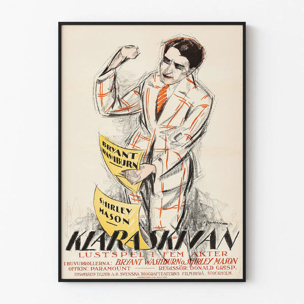 Vintage poster Klara Skivan - Retro cinema wall decoration