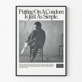Vintage awareness poster for condom use