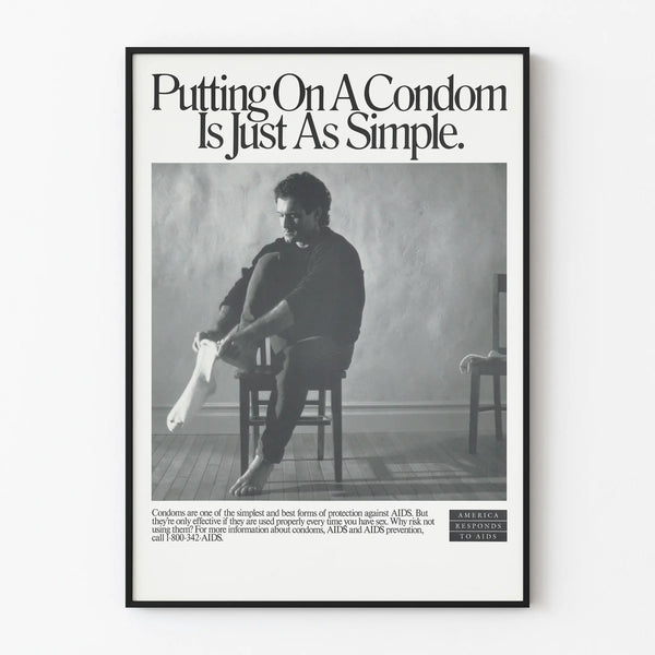 Vintage awareness poster for condom use
