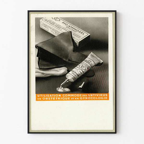 Vintage Advertising Poster Pyo-Amphogel for Medical Wall Decoration