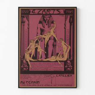 Vintage poster Quatz'arts 1920 Ancient Egypt theme