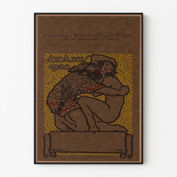 Vintage wall decoration poster of Quatzarts 1925 at the Salle Wagram