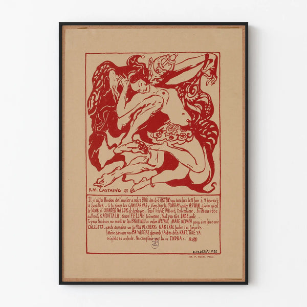 Vintage poster 'Theme of Ancient India' Quatzarts 1922