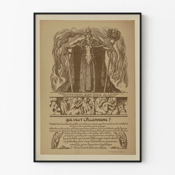 Historical wall poster - What does Germany want?