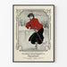 Vintage skating poster in Queen City Half-Tone Black and Oriental Red ink