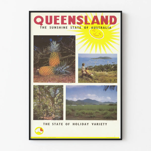 Vintage Queensland Australia Poster - Travel and Nature Wall Decoration