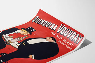 Vintage poster Quinquina Vouvray - White wine aperitif