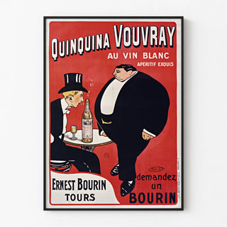 Vintage poster Quinquina Vouvray - White wine aperitif