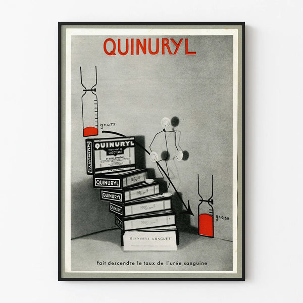 Vintage Quinuryl Poster for Medical Wall Decoration