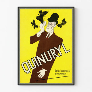 Vintage Quinuryl poster with Art Deco design