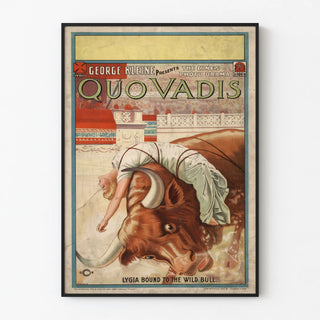 Vintage Poster Quo Vadis - Lygia Attached to the Wild Bull