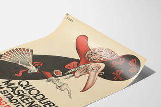 Vintage poster Quodlibet Maskenball Basel 1932
