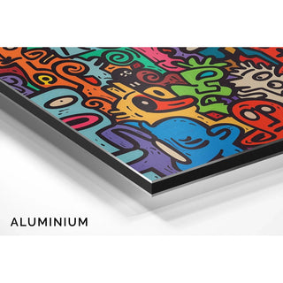 Pop Art Painting - Universe of Figures | Art print Wall Decoration Painting poster copy