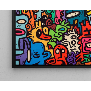 Pop Art Painting - Universe of Figures | Art print Wall Decoration Painting poster copy