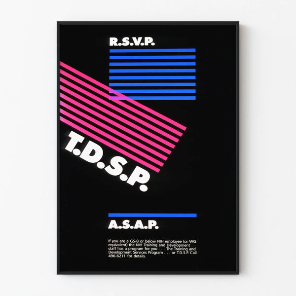 Modern graphic wall decoration poster R.S.V.P. T.D.S.P. A.S.A.P.
