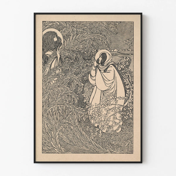 Black ink poster Rabboni - Vintage spiritual wall decor