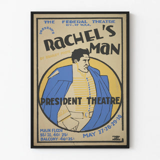 Vintage poster of Rachel's Man at the President Theatre