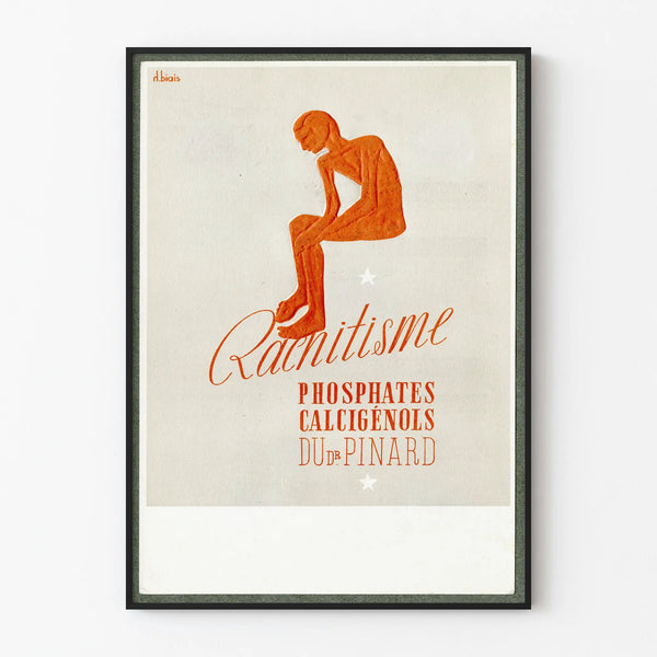 Vintage Rachitism Poster - Medical Wall Decoration