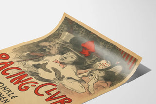 Vintage poster of the Racing Club cycling race in Strasbourg 1898