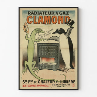 Vintage Poster of Clamond Gas Radiator