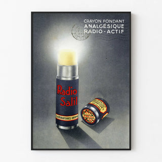 Vintage poster Radio Salil - Radioactive analgesic crayon