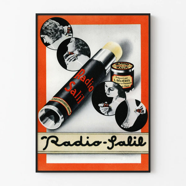 Vintage Radio Salil Poster - Retro Pharmacy Wall Decoration