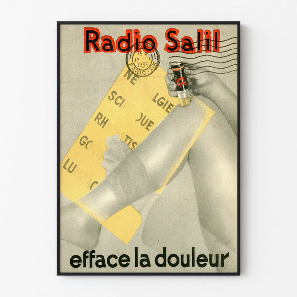 Vintage Radio Salil Poster - Retro Wall Decoration Medications