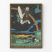 Vintage Poster Obstacles Rainbow with airplane and rainbow