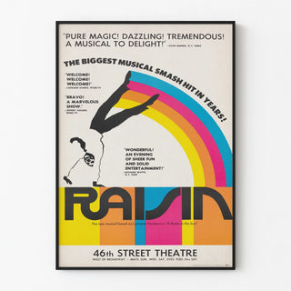 Vintage Musical Show Poster Raisin