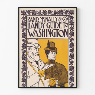 Vintage Poster Rand McNally & Co. Washington Guide