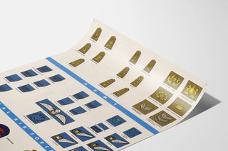 Poster Ranks and Insignia of the British Forces - Military Wall Decoration