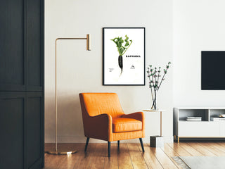 Decorative Poster Raphabil - Black Radish and Green Foliage