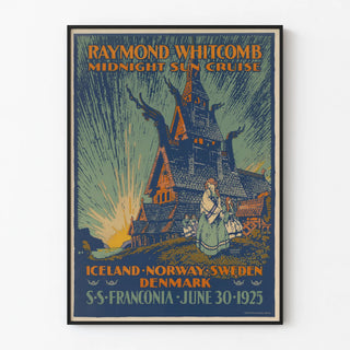 Vintage cruise poster Midnight Sun by Raymond Whitcomb