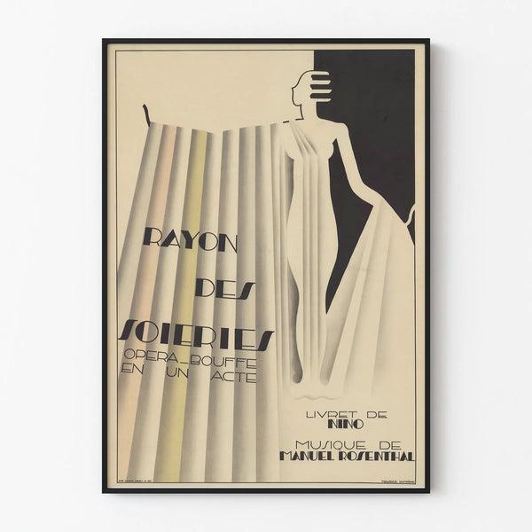 Vintage Poster of Rayon des Soieries Opéra Bouffe by Maurice Dufrêne