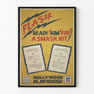 Vintage Poster Hollywood Playhouse Ready Aim Fire