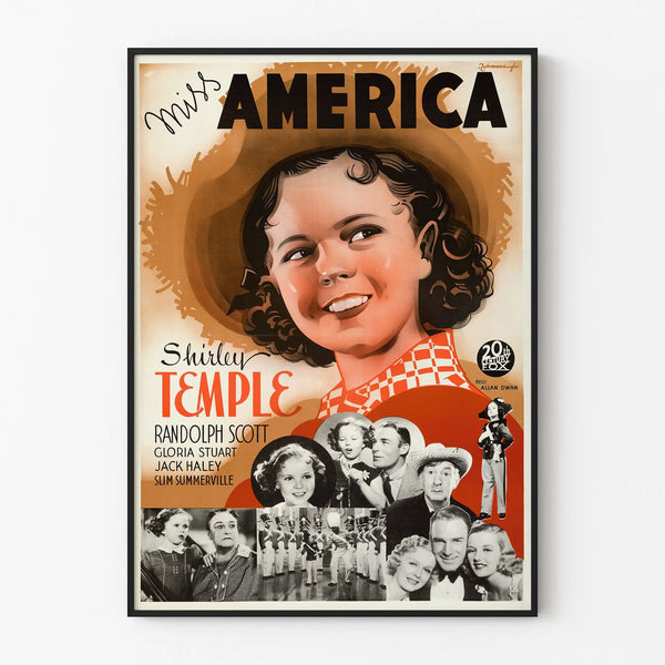 Vintage Miss America Poster with Shirley Temple