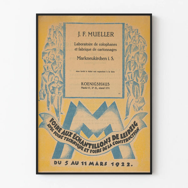 Vintage Poster of the Leipzig Sample Fair 1922