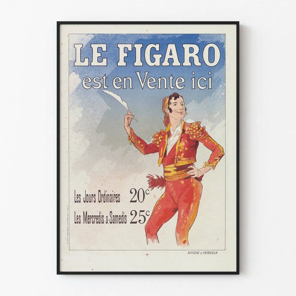Vintage poster of Le Figaro with bullfighter at the plume