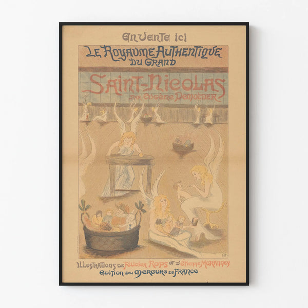 Vintage poster The Authentic Kingdom of Saint Nicholas by Eugène Demolder