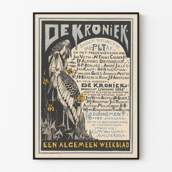 Vintage Poster De Kroniek - Artistic Wall Decoration