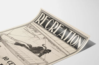 Vintage poster Recreation 10 cents March