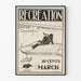 Vintage poster Recreation 10 cents March