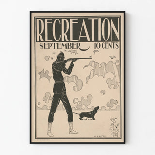 Vintage hunting poster for September