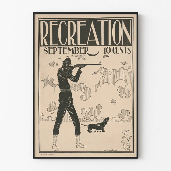 Vintage hunting poster for September