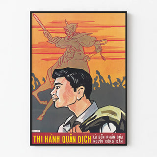 Vintage Vietnamese military recruitment poster