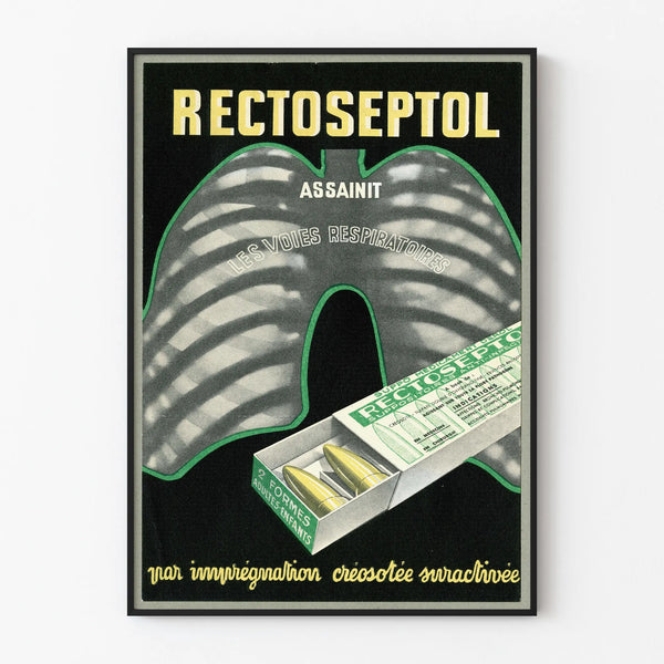 Vintage Poster Rectoseptol - Retro Medical Wall Decoration