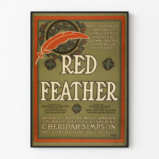 Vintage Poster of Opéra Comique Red Feather